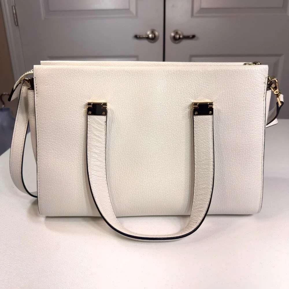 Kate Spade Bette Concord Street Bright White Leather Satchel Crossbody Bag
